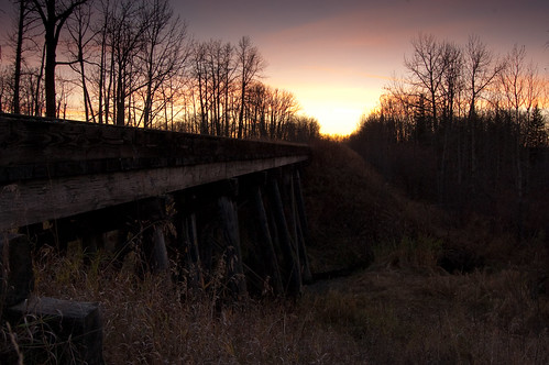 bridge sunset 365 sylvanlake railwaybridge alberta365