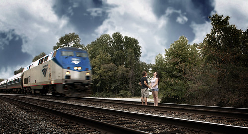 railroad love train couple suicide tracks doom commitment impending