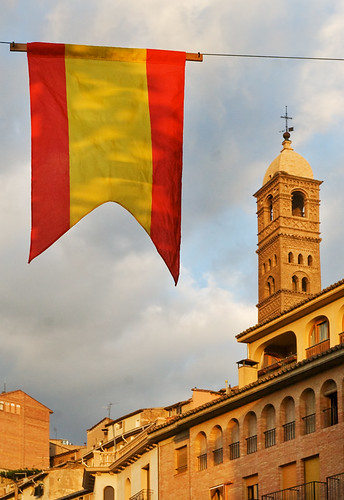 church spain flag espana aragon tarazona spanishflag churchexterior