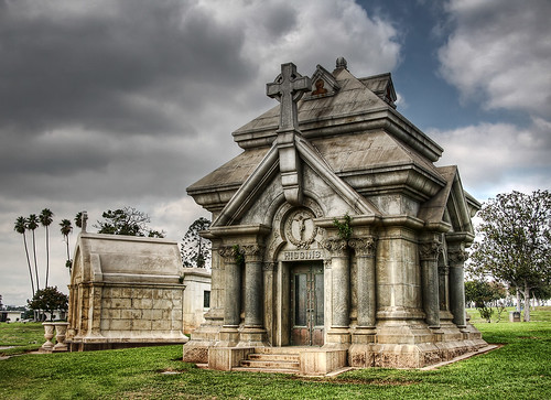 california travel sky usa storm building cemetery architecture clouds canon landscape photo los catholic skies angeles picture photographers lookingup mausoleum southerncalifornia hdr memorialpark calvarycemetery 2010 archdiocese eastla 40d topazlabs topazadjust photographersnaturecom davetoussaint