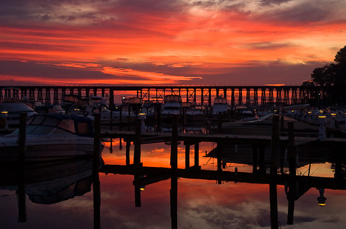 virginia neabsco sunrise bridge boat trestle railroad marina csx photo decor cloudy day