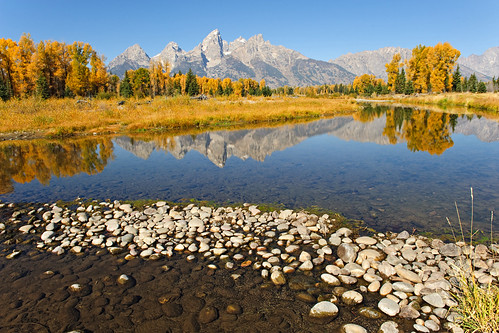 travel autumn trees usa mountains reflection nature water river landscape geotagged nikon rocks day clear wyoming tetons grandtetonnationalpark d700 2470mmf28g projectweather