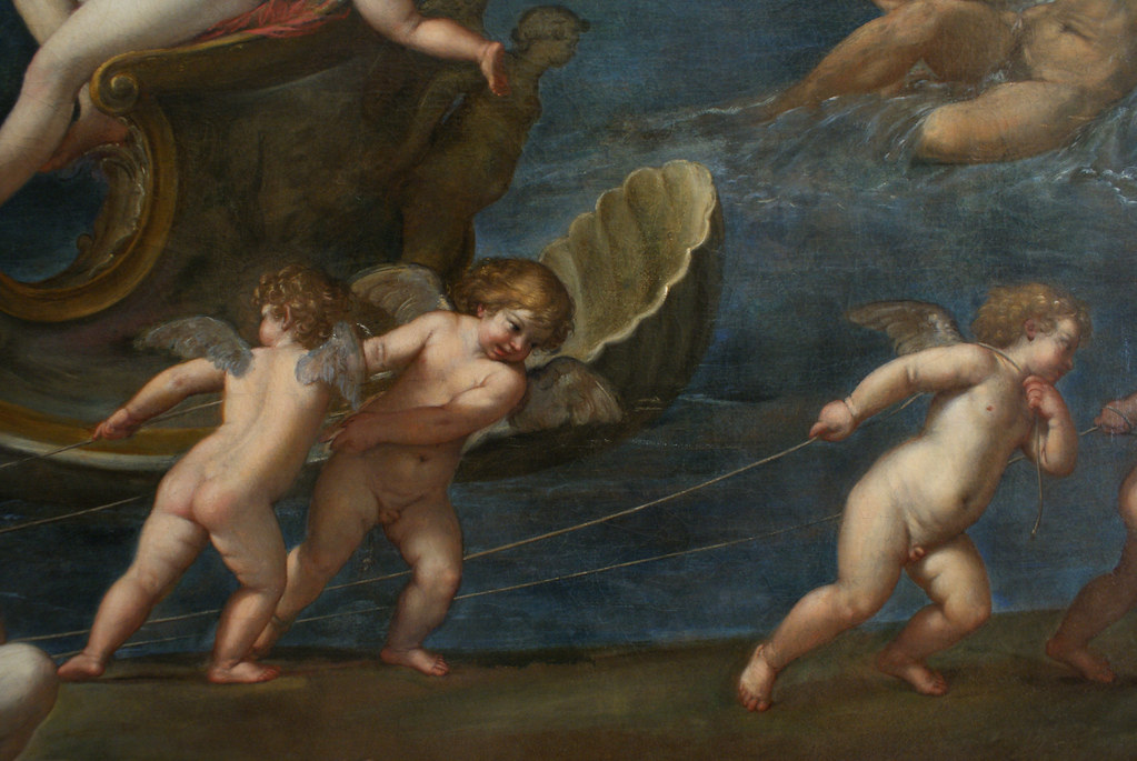 Détails "Les quatre éléments : L'eau" de Francesco Albani de la galerie Saubada de Turin. 