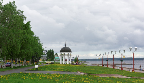 petrozavodsk karelia russia embankment lake landscape clouds sky perspective nikon d810