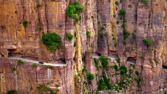 Guoliang Tunnel in the Taihang Mountains in Henan Province, China (© View Stock/Offset) © (Bing United States)