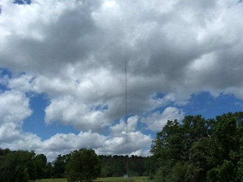 fairmont nc northcarolina robesoncounty outside outdoors amtower radiotower sky cloud clouds tree trees greenery landscape nature scenic interesting whiteclouds