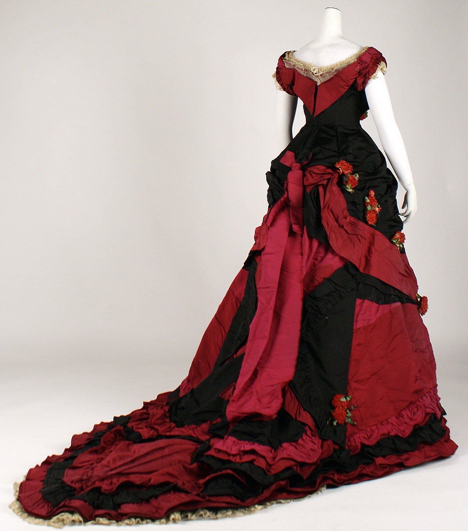 1878 Ball gown. British. Silk. metmuseum