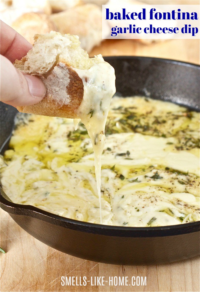 Baked Fontina Garlic Cheese Dip
