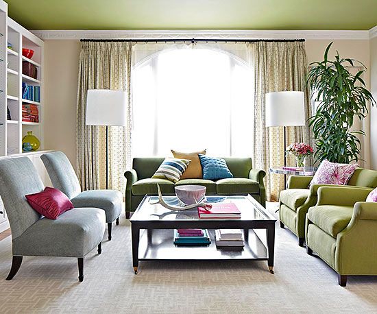 15 Impressive Green Living Room Designs