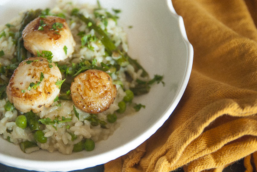 Scallops and Spring Veg Risotto 2
