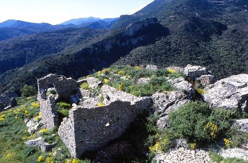 greece laconia mistras sparta ruins archaeological heritage historical city castle church abbey monastery mountains