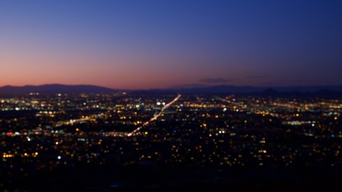 usa arizona phoenix skyline city sunset lights scenic roads