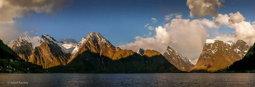 hjørundfjorden mountains møreogromsdal norway scenery sunnmøre sæbø landscape ørsta panorama hq