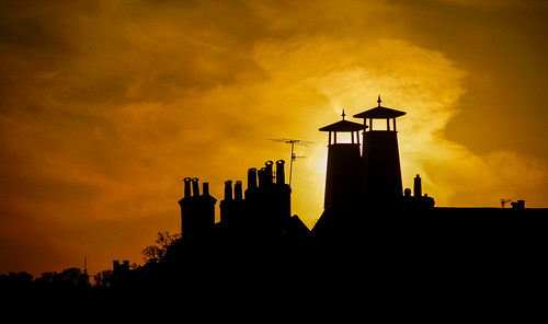 roof sunset chimneys siluets henley europe englanduk england sonyalpha