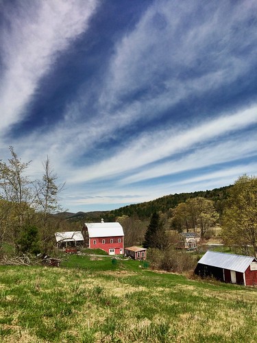 red barn hillside latemorning projectweathersubmission valley longview spring farm clouds