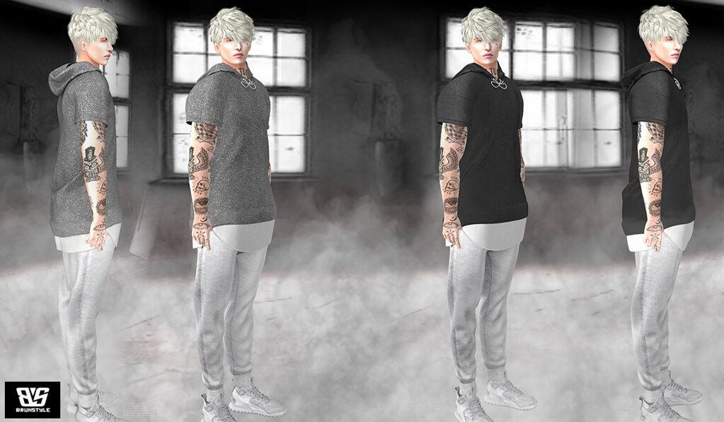 [BrunStyle] Swag Hooded Shirt (Fitted Mesh) - SecondLifeHub.com