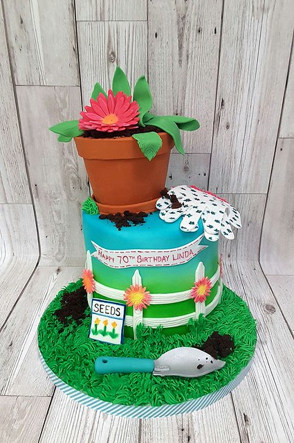 Garden Themed Cake by Deb-beesdelights