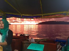 Sunset over Gaya island
