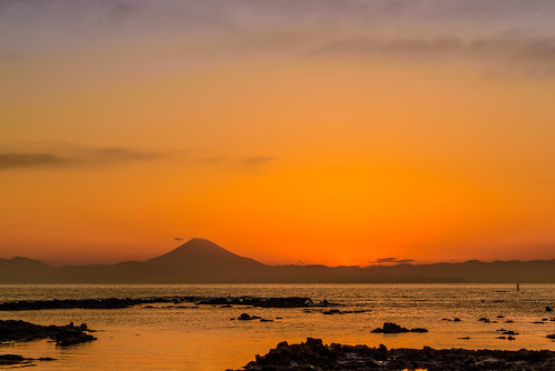themtfuji sunset miurapeninsula kanagawa japan sky sea