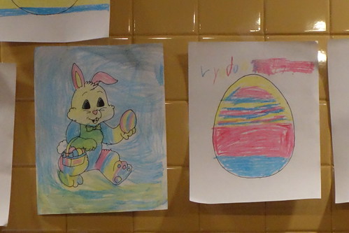 iowabrooklyn countrypriderestaurant easter art kidsdrawings coloring alongthewall bunny egg sonyrx100ii 2017