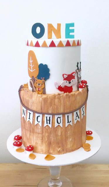 Woodland Themed Cake by Little Kitchen on Lilian