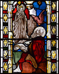 Blessed Virgin and child appear in a vision to St John (Lavers, Barraud & Westlake)