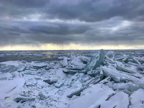 winter canada snow ice point pelee january 2017