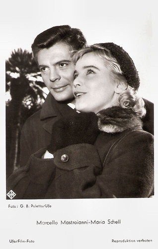 Marcello Mastroianni and Maria Schell in Le notti bianche (1957)