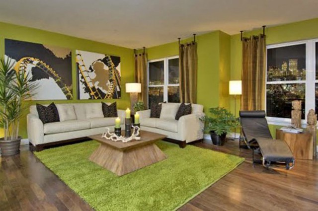 15 Impressive Green Living Room Designs