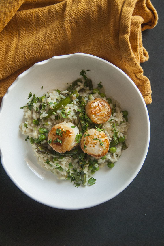 Scallops and Spring Veg Risotto 3