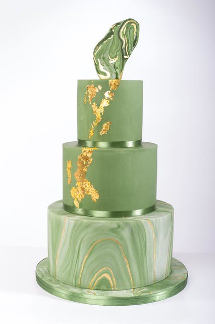 Green Goddess Cake by Victoria Ewart of Bespoke Wedding & Occasion Cakes NI.