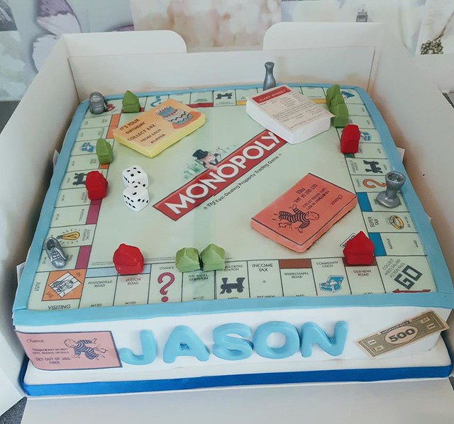 Monopoly Board Cake by Cheryl Fitzsimmons of Real cakes of Cheshire