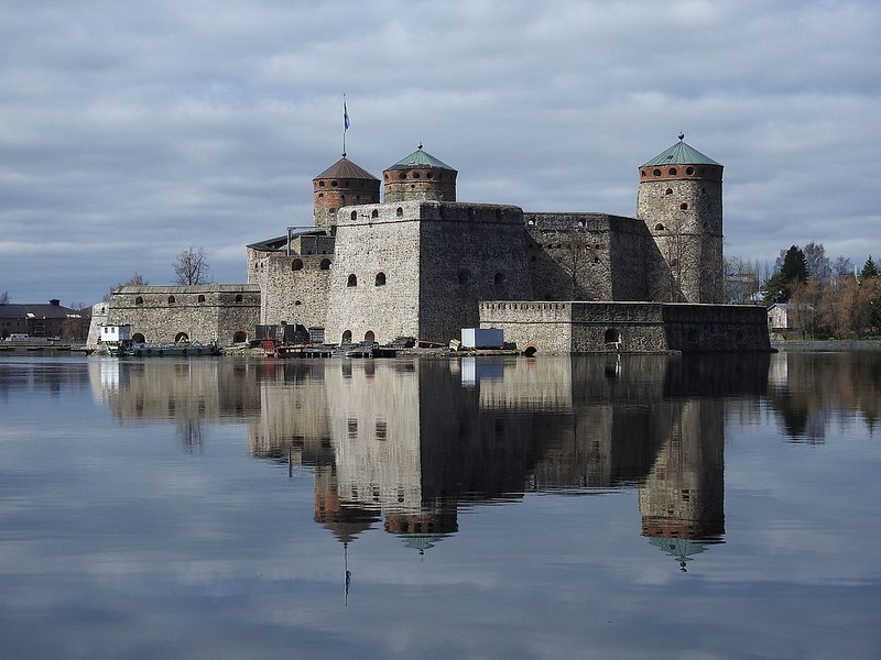 The Olavinlinna castle built on the border between Sweden and Novgorod Republic