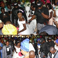 The bride and groom on the dance floor showing their moves during their reception in Lagos... The #supersecurity team was at hand to ensure that all the guests were safe and happy all through the event... #welovenigerianweddigs  #wedding #nigerianwedding