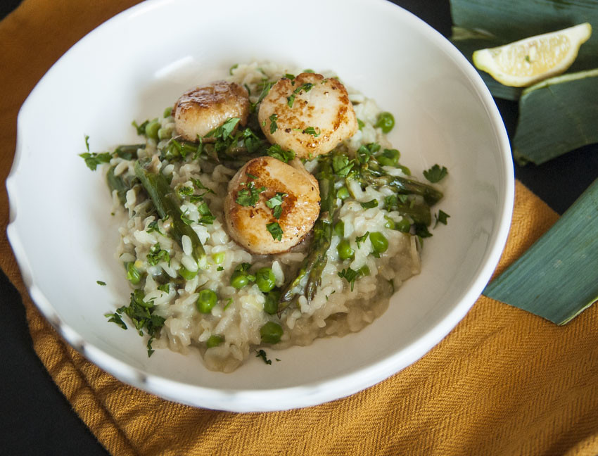 Scallops and Spring Veg Risotto 1