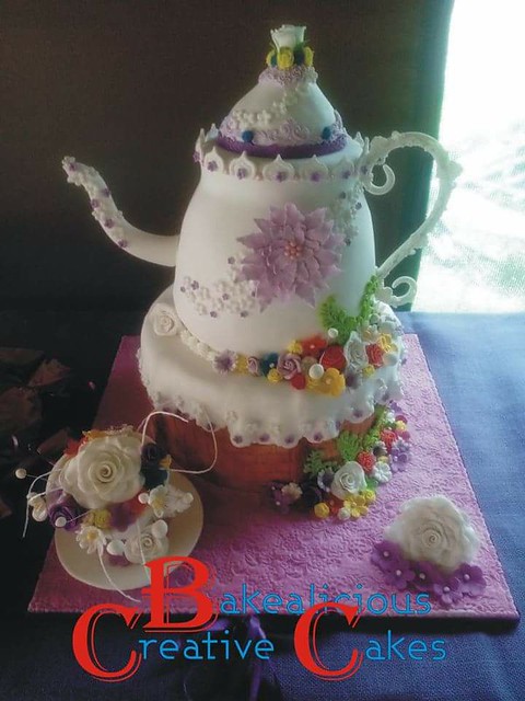 Tea Party Cake by Elna Sanderson of Bakealicious Creative Cakes