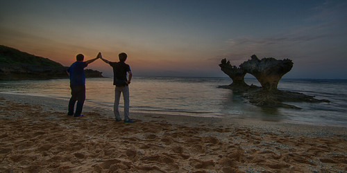 beach heartrockbeach japan kouriisland kourijima landderaufgehensonne meer nihon okinawa seaside see strand wasser sea water 沖繩