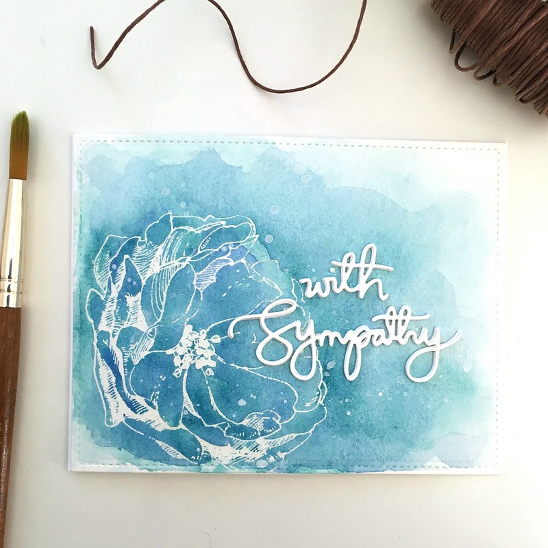 Watercolor sympathy card