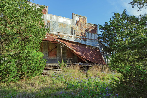 abandoned decay decayed derelict deserted dilapidated gayhill old ruins store wildflowers brenham texas unitedstates us