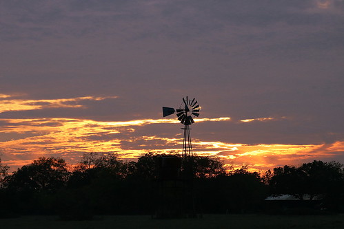 nature sunset windmill tattered old purple orange farm oklahoma country