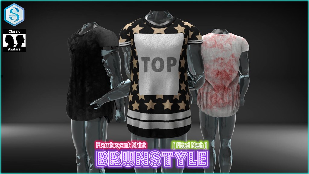 [BrunStyle] Flamboyant Shirt (Fitted Mesh) - SecondLifeHub.com