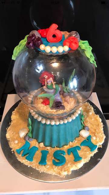 Snow Globe Mermaid Cake by Diana Mullins