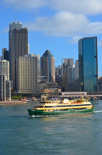 sydney australia skyline building buildings boat ferry