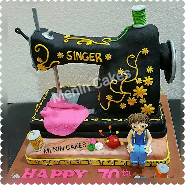 Singer Sewing Machine Cake by Menin Jessy of Menin Cakes
