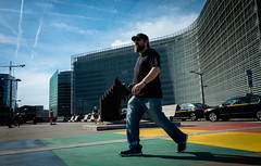 Man walking - Brussels Schuman