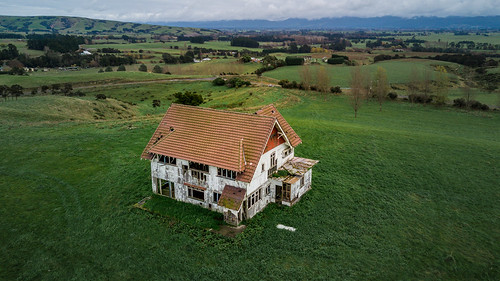 2017 abandoned ahiaruhehouse cloudy dji djimavicpro dilapidated drone farmhouse landscape mavic newzealand oldhouse overcast rural scenic wairarapa winter ahiaruhe wellington nz