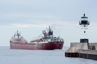 Duluth Trip - May 2017 - SS Cason J Callaway Departs Duluth