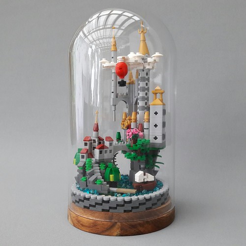 Micro Scale Castle in Glass Dome 1