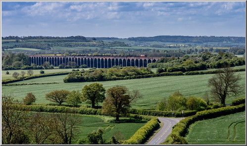 66074 class66 6v92 harringworth viaduct corby margam steel empties train railway scenery landscape