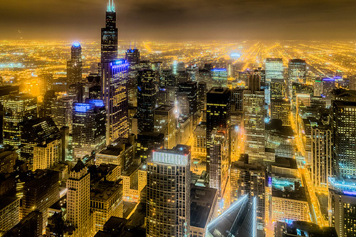 aoncenter chicago hdr illinois nikon nikond5300 willistower architecture building buildings city clouds geotagged lights longexposure night sky skyscraper skyscrapers unitedstates wow